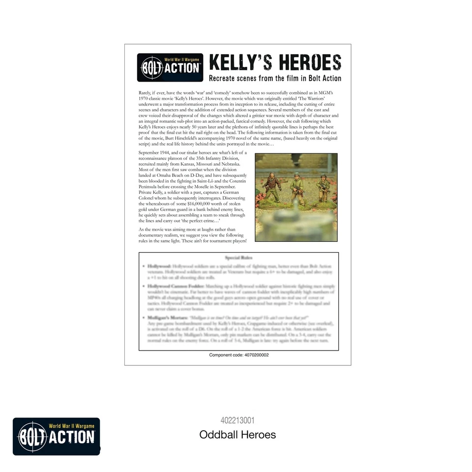 Warlord Games Bolt Action: Oddball Heroes - Film Inspired Characters - Image 3 of 3