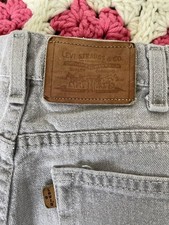 Vintage 80s Levi's Gray Denim Jeans W34 L32 Made in USA 100% Cotton Leather Tag