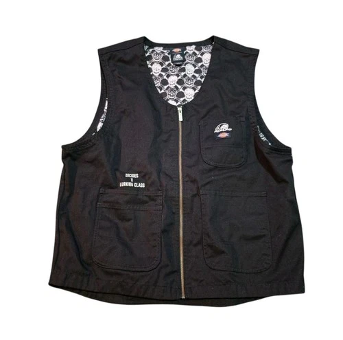 Dickies x  Lurking Class Collab Canvas Black Oversized Vest Full-Zip Size M video thumbnail