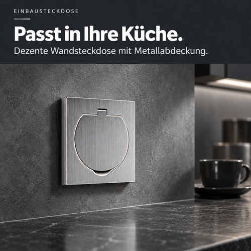 Metall Einbausteckdose IP44 Bodensteckdose Garten Aussen Klappdeckel - Afbeelding 12 van 14