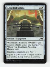 Ancestral Katana 1 Common Kamigawa: Neon Dynasty Magic: The Gathering Foil LP