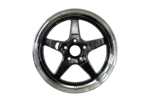 Set 4 17x8.0 Black Machined Lip Wheels 5x112 Volkswagen Golf Jetta Passat Tiguan - Picture 1 of 3
