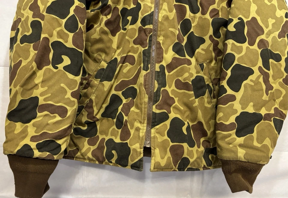 Vintage Woolrich Jacket Duck Camouflage Field Hunting Men’s Medium Reverse Zip - Image 3 of 4