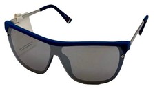 Fila Mens Matte Navy Plastic Shield Sunglass , Smoke Flash Lens SF9343 C03X