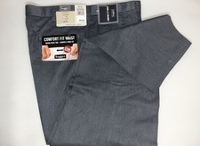 Haggar Comfort Fit Pleated Dress Pants Mens 34x32 Charcoal NWT