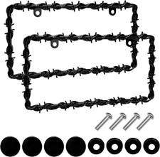 2 PCS Barbed Wire License Plate Frame, Sturdy Plastic Barbed Wire Design Car Tag