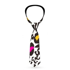 Necktie Standard - Leopard White/Black/Multi Color ACC NEW