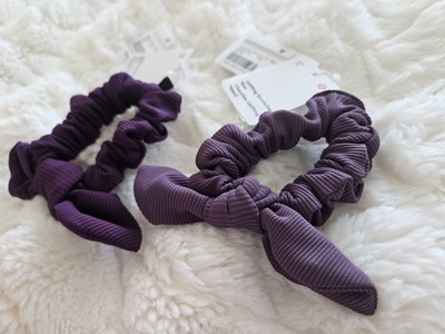 Lululemon Lot of 6 Uplifting Bow Colorful Scrunchie Set NWT New Lululemon Uplifting Scrunchie *Big Bow - Strawberry  main image 4