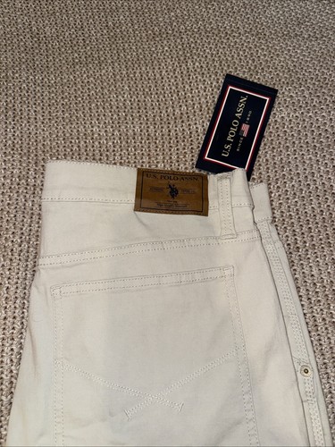 U.S. Polo Assn Cargo/Carpenter Shorts weiß Active Stretch gerade Gr. 36 Neu mit Etikett - Bild 6 von 7