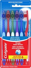 Cepillo De Dientes Limpio Medio Ergon mico Para Adultos Paquete De 6 Unidades
