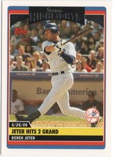 Derek Jeter 2006 TOPPS UPDATES & HIGHLIGHTS BASEBALL Base #UH177 Yankees