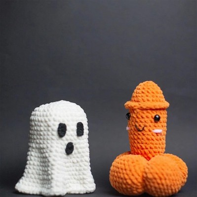 Halloween Crochet Set Ghost Pumpkin Ghost Handmade Crochet Stuffed Toy Festival