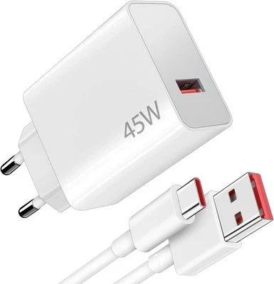 ‎ACANDYA 45W Chargeur Rapide avec Câble USB C 1m pour XiaoMi Redmi Note 14 5G 14 Pro,