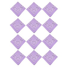 2,4,6,10,12 x "Lavender" Bandana 100 Cotton Paisley Head Wrap Scarf