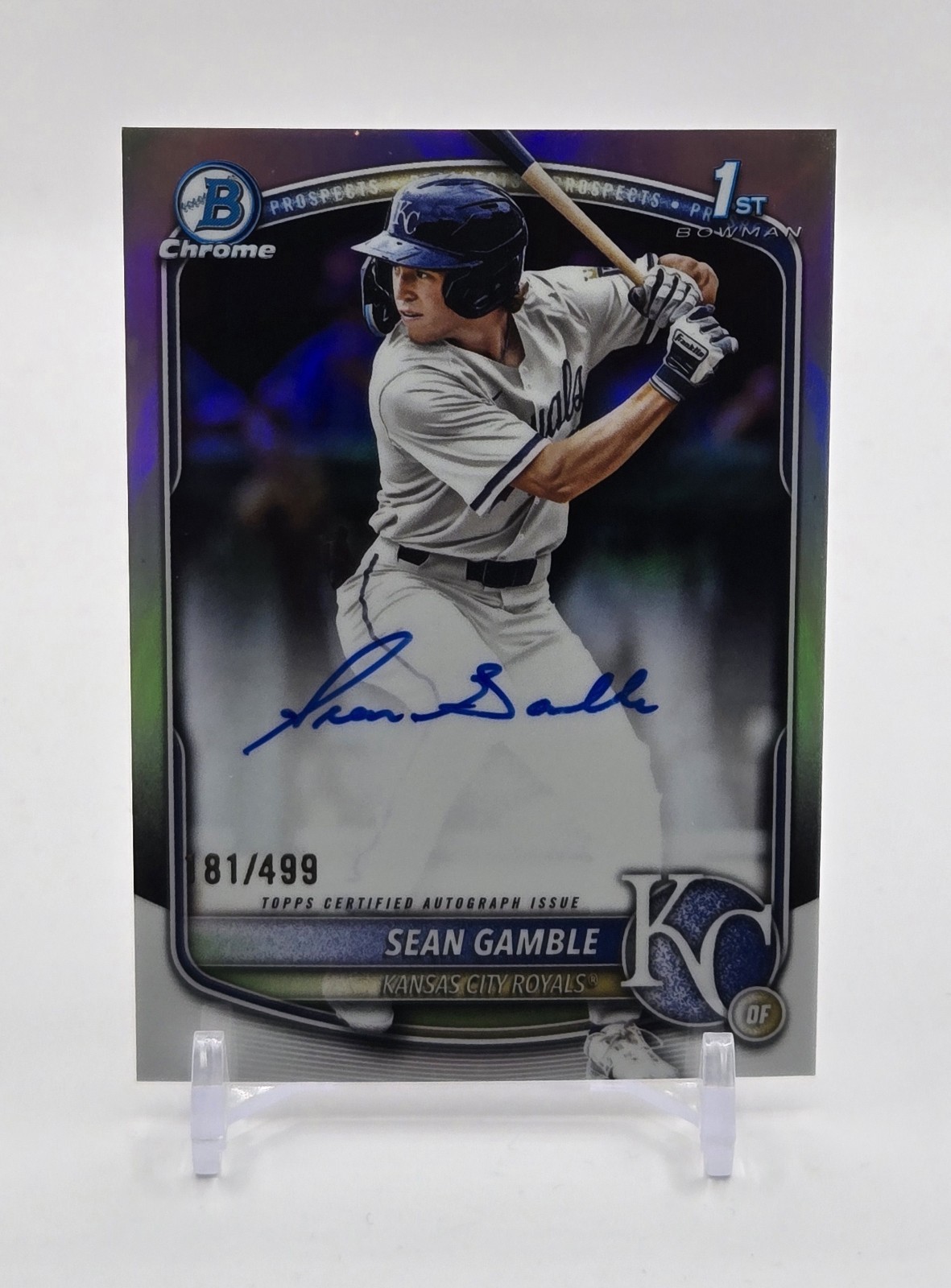 Sean Gamble - 2025 Bowman Draft Chrome 1st Bowman Auto Refractor /499 *surface*