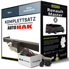 Anhängerkupplung starr für RENAULT Master +E-Satz (AHK und ES) KIT NEU ABE
