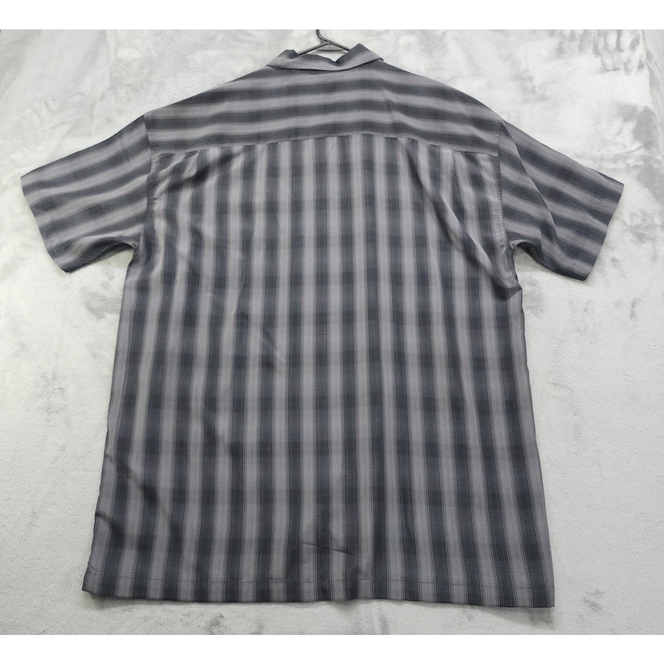 Vintage Marc Edwards Shirt Mens Size L Gray Plaid Luxury Microfiber Button Up - Image 2 of 4