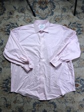 Brooks Brothers Dress Shirt Mens 18 35 Pink Performance Non Iron Supima Stretch