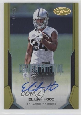 2017 Certified Potential Signatures Mirror Gold 10/25 Elijah Hood Auto 0c2