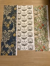 William Morris Fabric Remnants Seaweed, Golden Lily,  Primrose & Columbine (2)