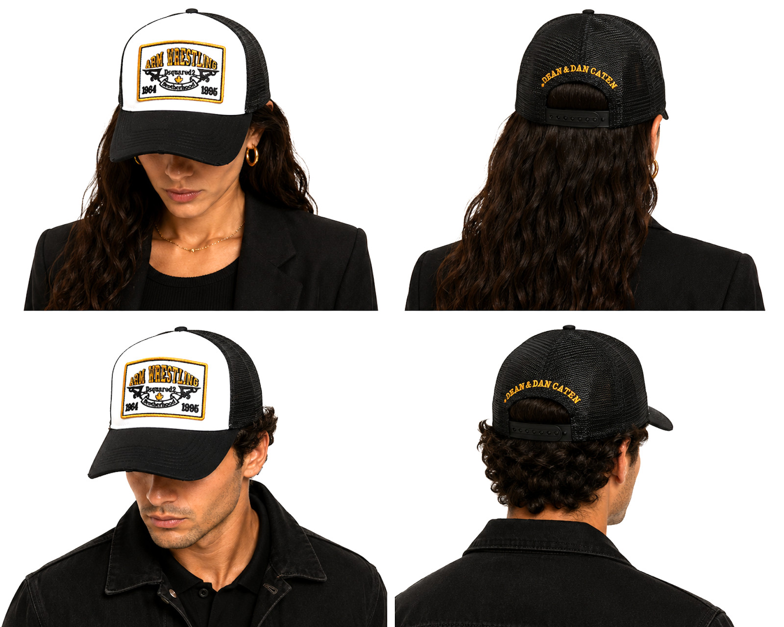 Dsquared2 Baseball Cap Trucker ARM WRESTLING Logo Embroidered Unisex