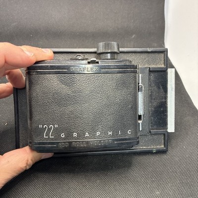 Graflex Graphic 22 12 Exposure 120 Roll Film Holder Back for 4x5 loc3