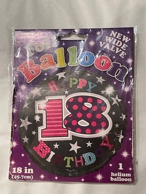 18. GEBURTSTAG FOLIENHELIUMBALLON BENÖTIGT HELIUM