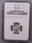 BU Full Bands 1944-d Silver MERCURY Dime NGC MS66FB. #8