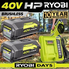 8.0Ah Battery 40 Volt for Ryobi 40V Lithium OP40602 Battery with LED / Charger