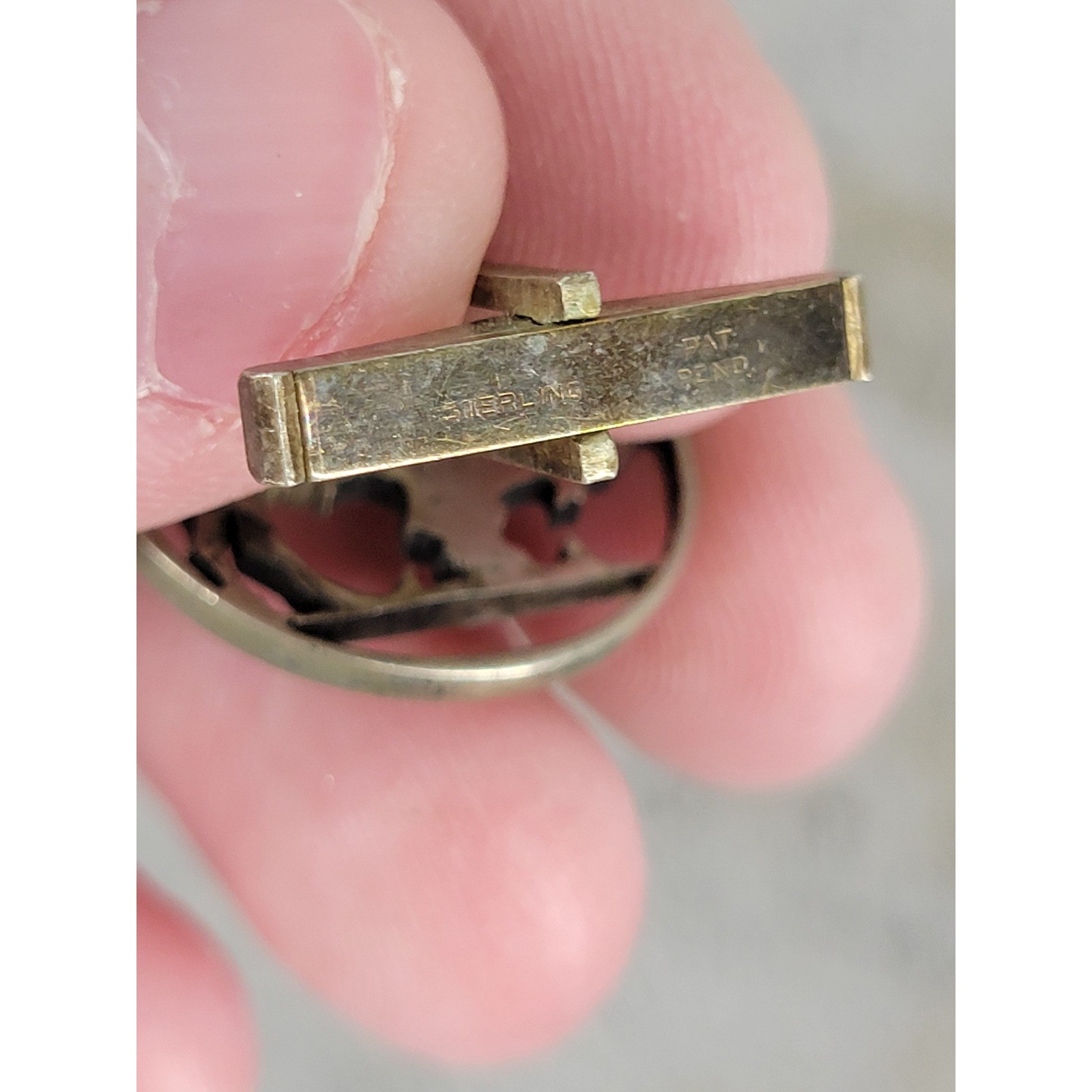 Vintage Silver Bison Cutout Cufflinks Native Amer… - image 4