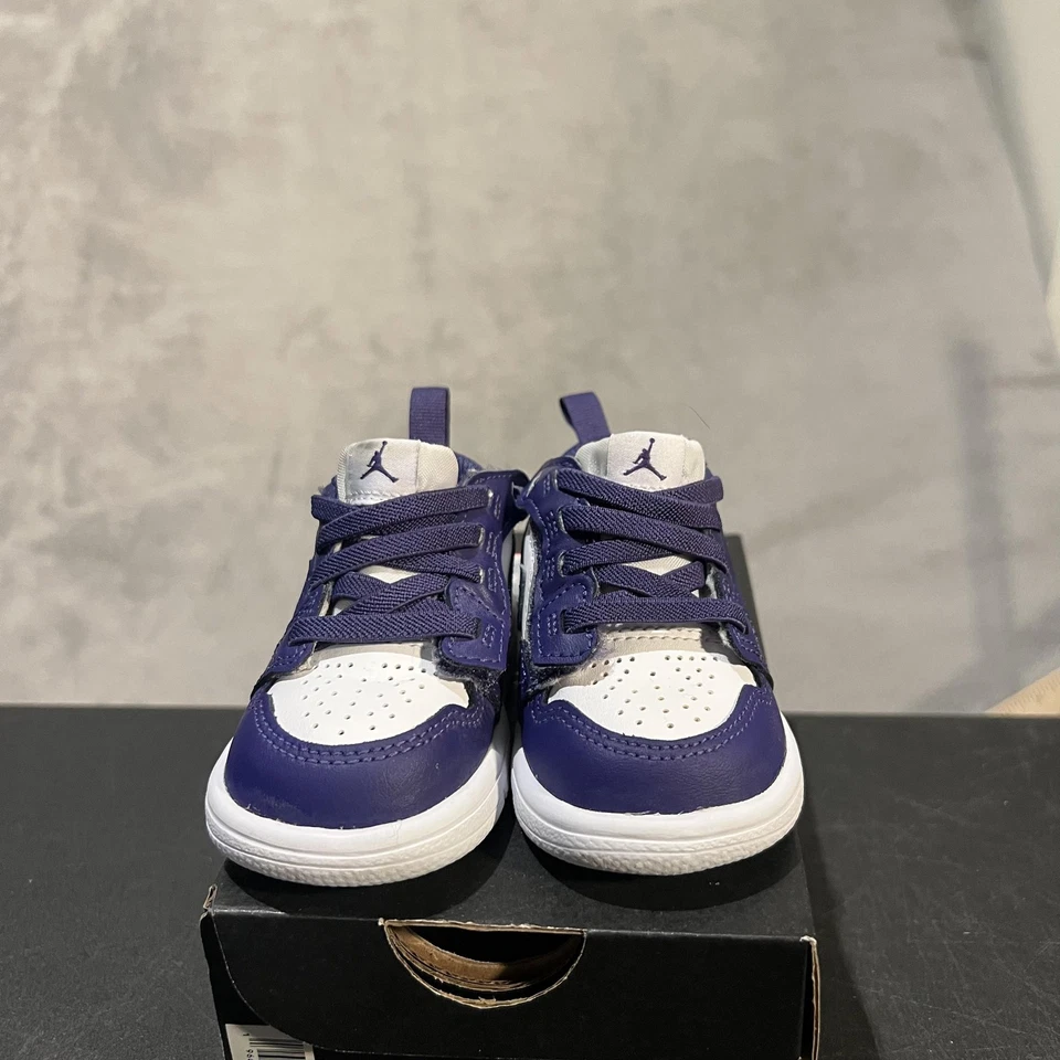 Jordan 1 Low ALT Shoes Toddler Size 4C Purple White DR9747-515 Baby Sneakers - Image 2 of 4
