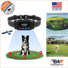 Waterproof GPS Dog Fence Collar - Rechargeable, 12-25 in Neck Size