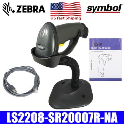 Zebra Symbol LS2208-SR20007R-NA Handheld Barcode Scanner Reader Kit W/ USB Cable