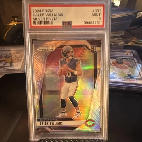 New Listing2024 Panini Prizm Caleb Williams #301 Silver Prizm PSA 9 Rookie Bears NFL