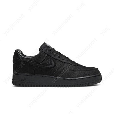 Nike Stussy X Air Force 1 Low Triple Black CZ9084-001 | eBay