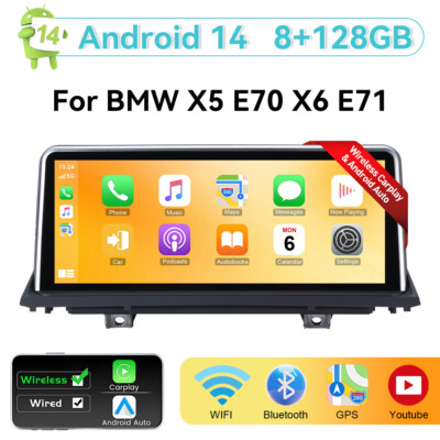 10.25'' Autoradio GPS Car Stereo 128G DAB Carplay BT For BMW X5 E70 X6 E71 CCC