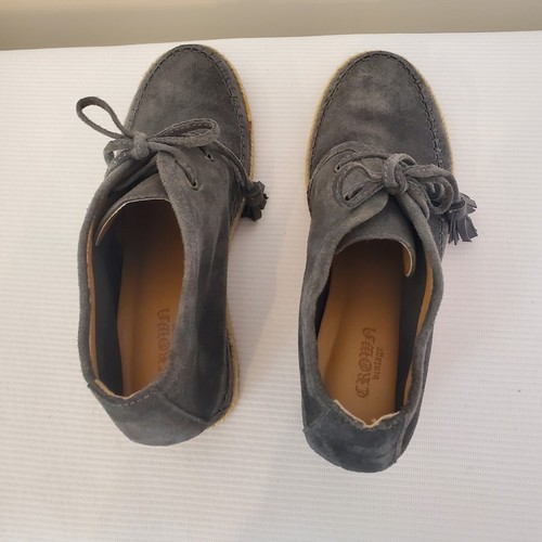 Crown Vintage Mac Suede Booties Hidden Wedge Heel Women’s Size 8.5M Gray New - Picture 8 of 12