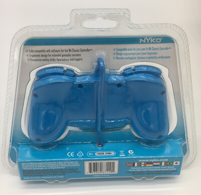 Nyko Blue Wing Controller For Wii Wired New Sealed HTF 2010