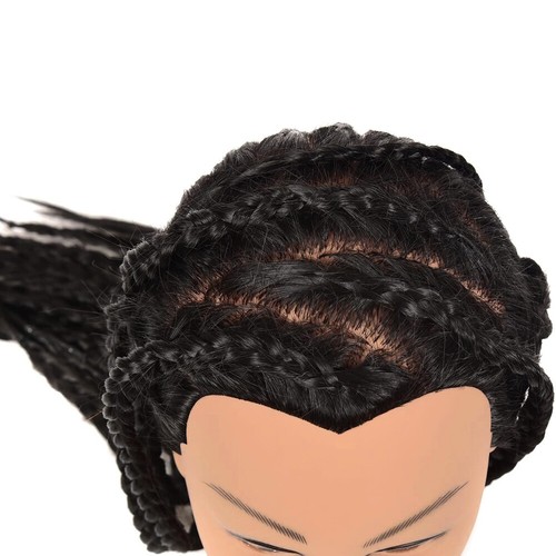 100% Human Hair Mannequin Head Manikin Cosmetology Trainning Doll Hairdresser - Picture 15 of 21