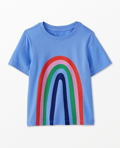 NWOT HANNA ANDERSSON SOFT RAINBOW SLIM FIT BLUE JERSEY TEE SHIRT 150 12 - Picture 4 of 4