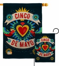 Cambaya Cinco De Mayo Burlap Garden Flag Summertime Decorative Yard House Banner