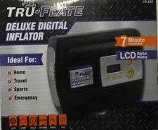 Tru-Flate 16-235 12 Volt Deluxe Digital Tire Inflator Gauge With Flashing Light
