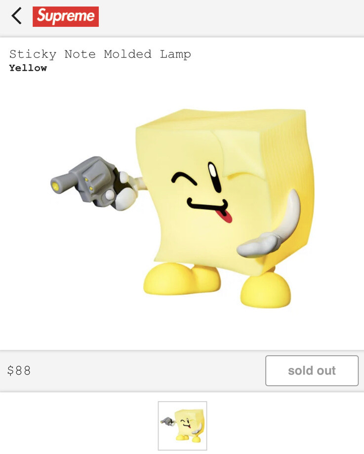 Supreme SS22 Sticky Note Molded Lamp Ship Now | eBay Supreme SS22 Sticky Note Molded Lamp Ship Now | eBay