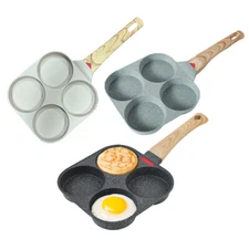 4-Cup Nonstick Versatile Breakfast Skillet for Eggs Pancakes Frying Egg Pan Home