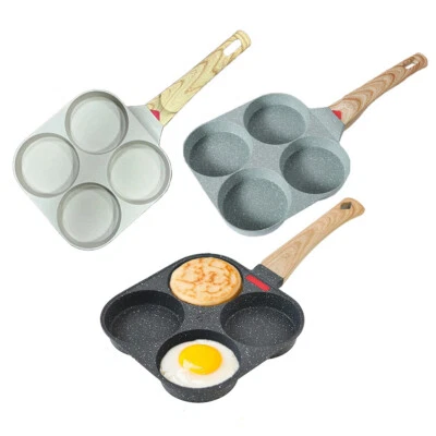 4-Cup Nonstick Versatile Breakfast Skillet for Eggs Pancakes Frying Egg Pan Home