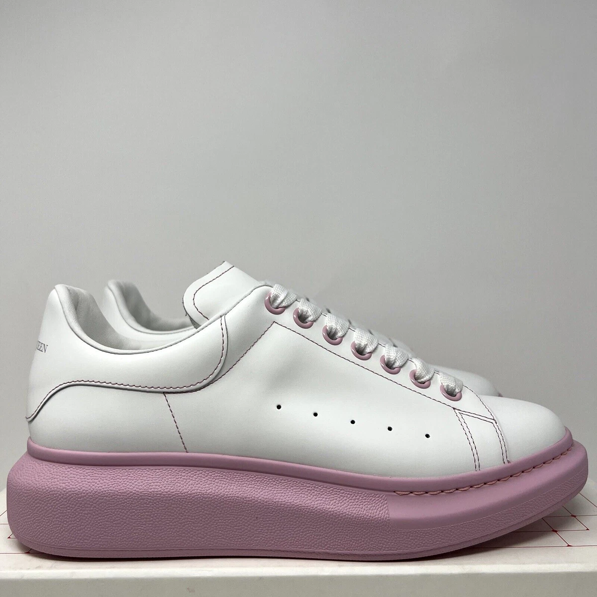 Alexander Mcqueen Woman Pink Canvas Tread Slick Sneakers - Walmart.com