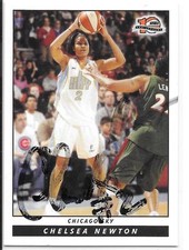 Chelsea Newton Autographed 2006 WNBA Basketball Sports Trading Card Chicago Sky