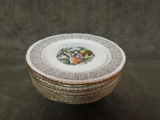 1950's Homer Laughlin China Colonial Times Couple Pattern 7-1/2" Salad Plates