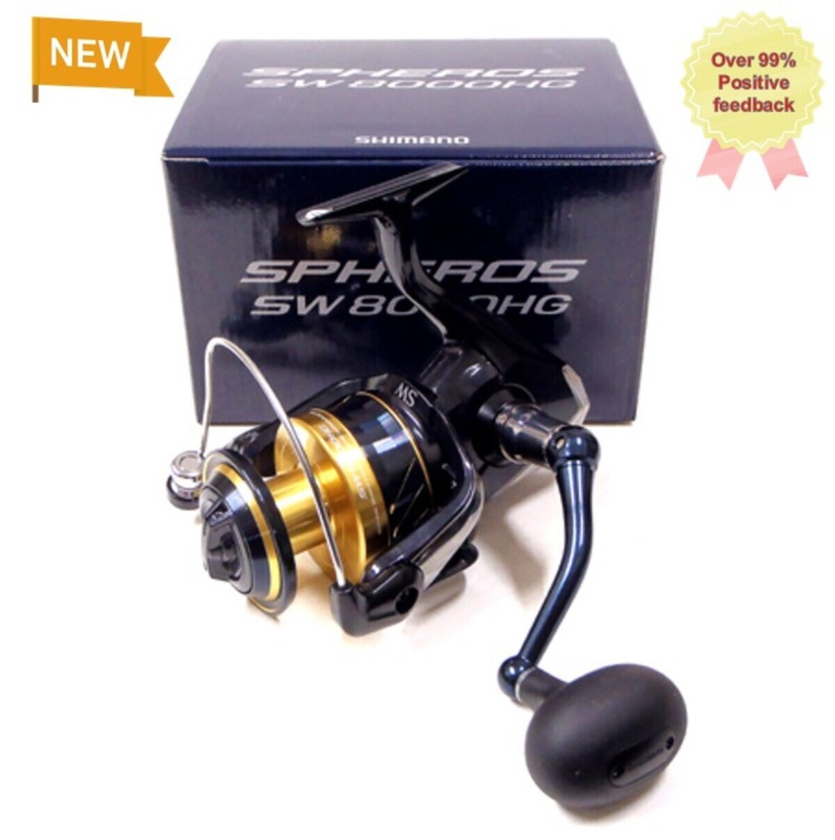 New SHIMANO Spinning Reel 21 Spheros SW 8000HG in Box