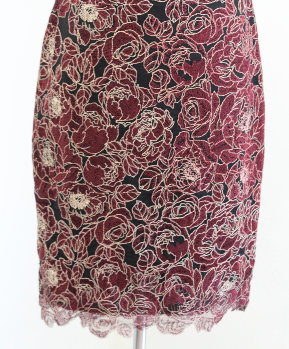 chinese dress ladies Tadashi Shoji Women's Soutache Lace Cocktail Dress - Black